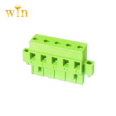 7.62mm Pluggable Terminal Blocks Female With Flange horizontal forward direction line