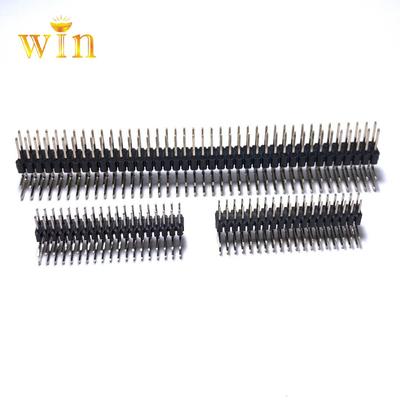 1.27mm Pin Header Double Rows Right-angle DIP Header Customized Pin Length
