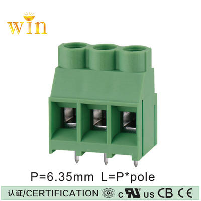 6.35mm IEC/UL 20A Current Rating Pitch Rising Clamp Terminal Block CT350-06