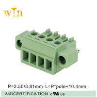 Pluggable Terminal Block P=3.50mm/3.81mm L=P*pole+10.4mm Phosphor Copper Tin Plated