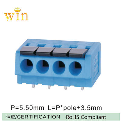 5.50mm Screwless Terminal Blocks with 250V Rated Voltage and 10A Rated Current CS350-19